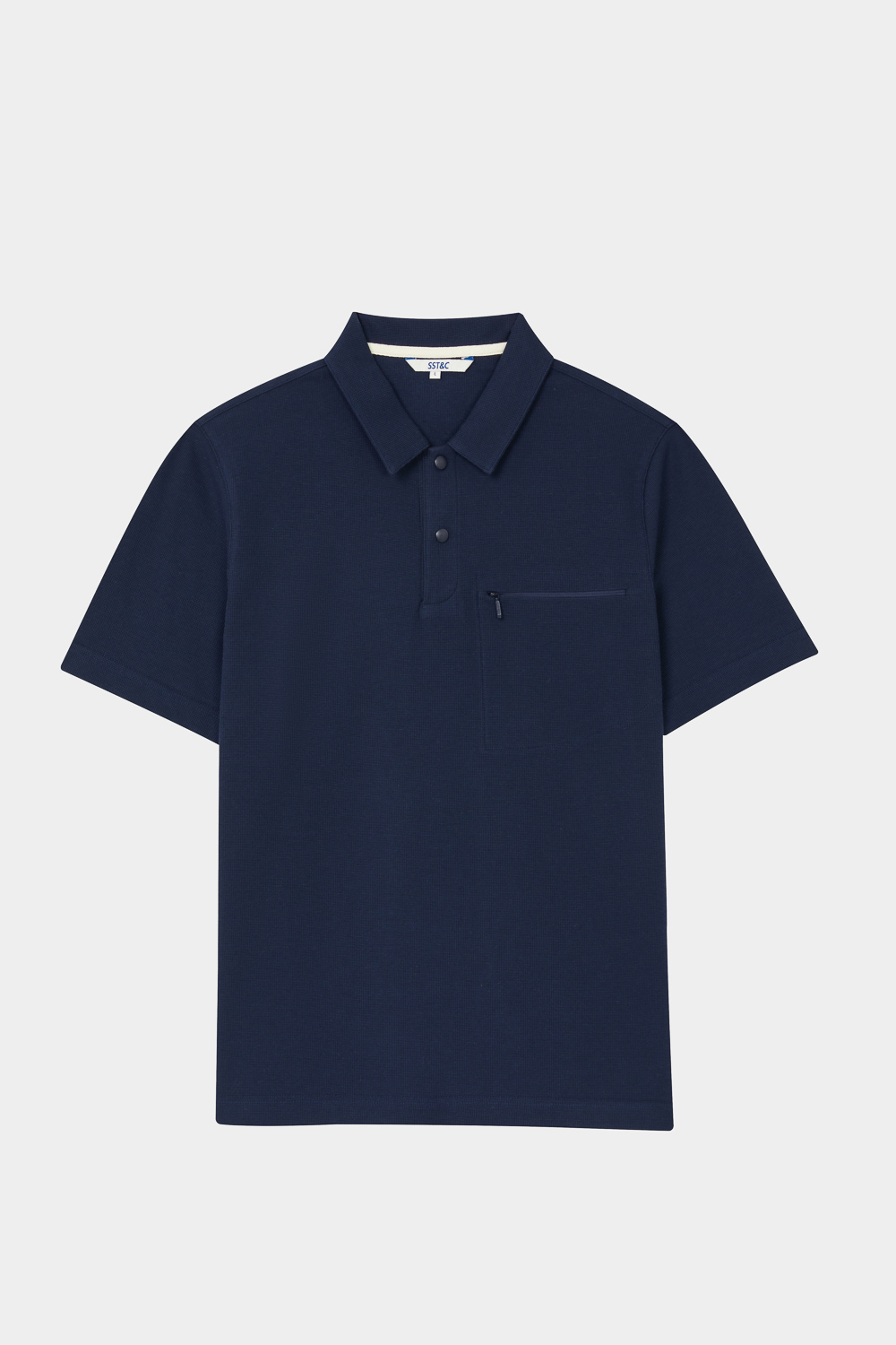 SST&C Deep Navy Blue Short-Sleeved Polo Shirt | 1012402004  (Outlet)_5