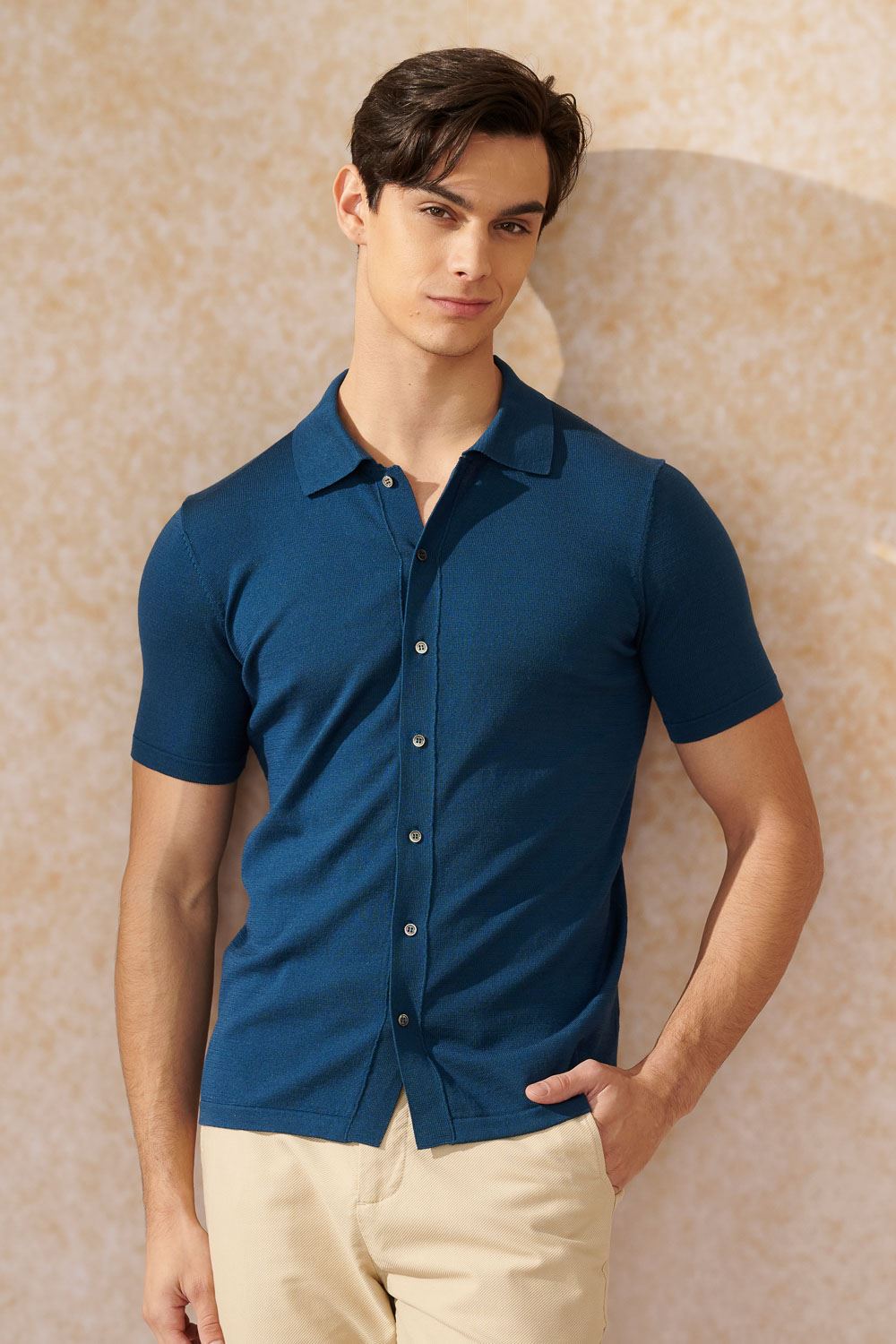 SST&C Starry Sky Blue Cardigan Short-Sleeved Sweater | 1112402002  (Outlet)_0
