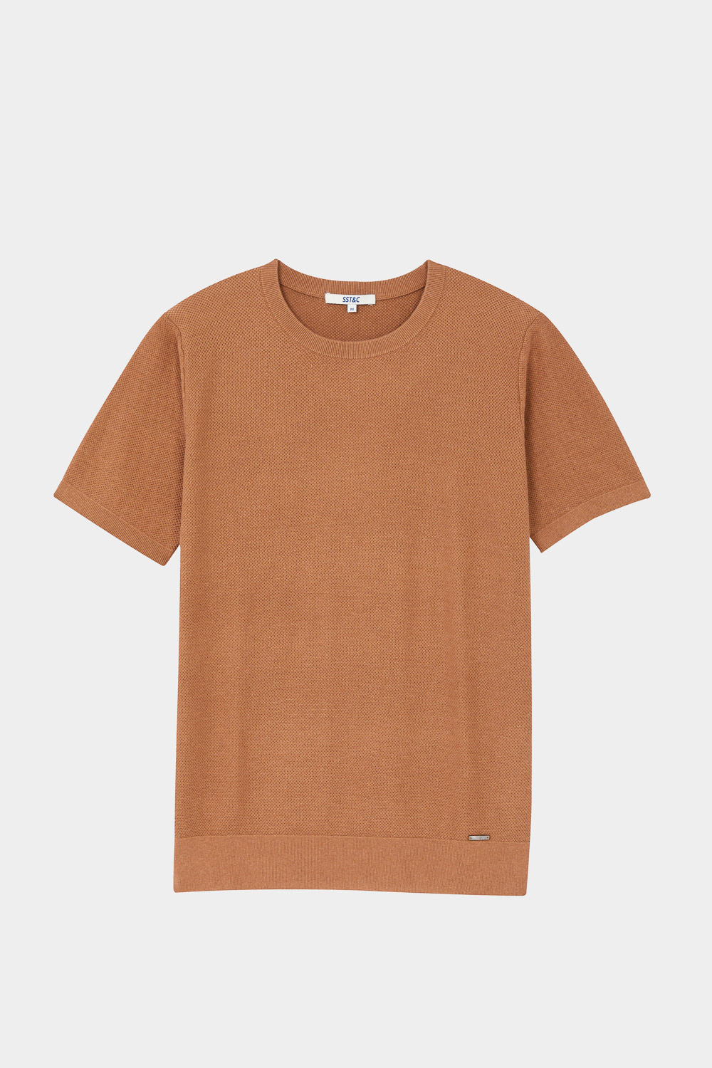 SST&C Caramel Coffee Crew Neck Short-Sleeved Sweater | 1112402005  (Outlet)_5