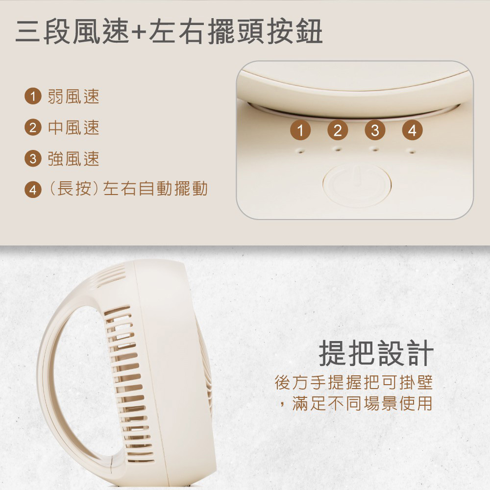 K39 自動擺頭上下可調三段風速USB循環扇_4