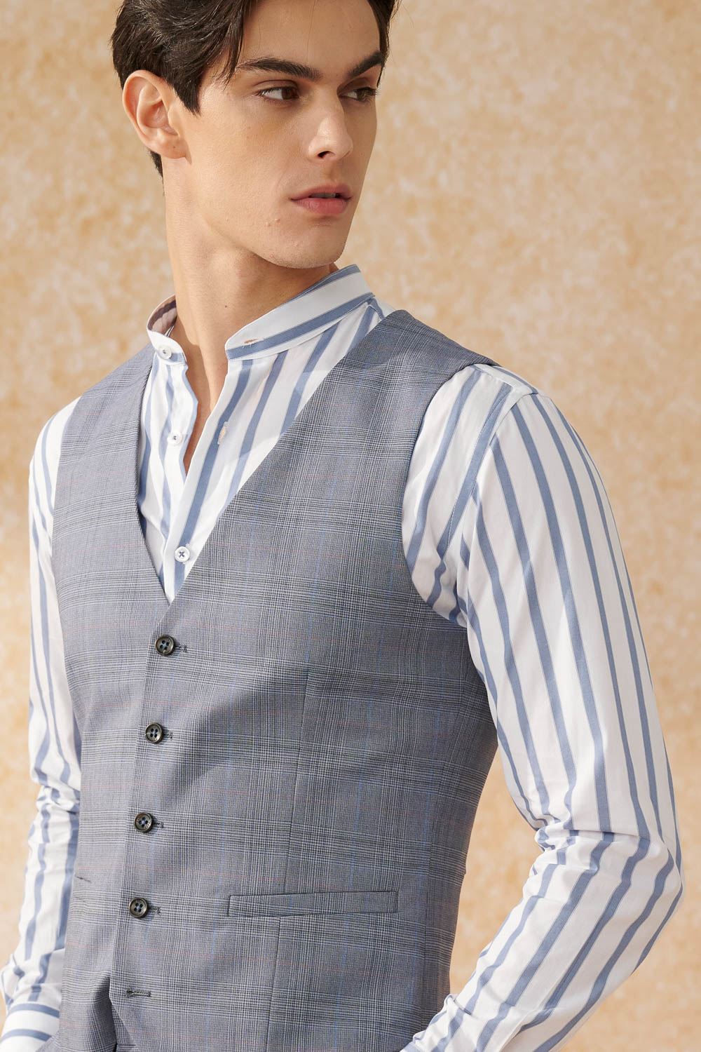 SST&C Gray Welsh Check Tailor Suit Vest | 0512402001  (Outlet)_1