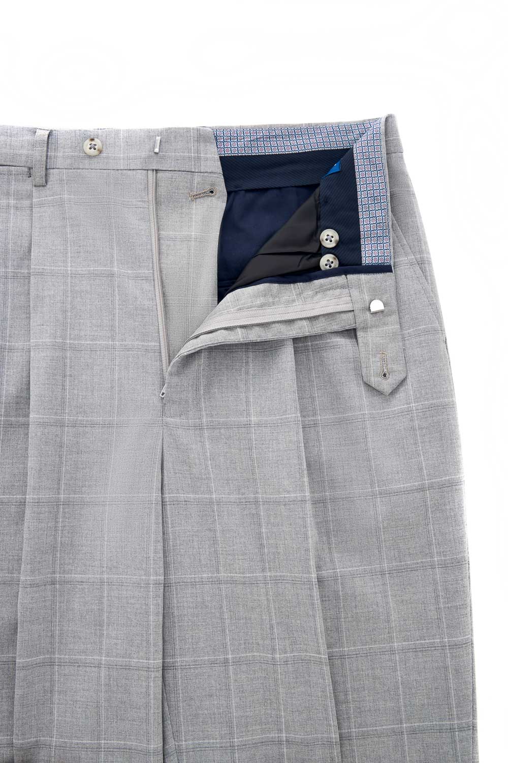 SST&C Light Gray Check Pattern Loose Suit Trousers | 0212402002  (Outlet)_8