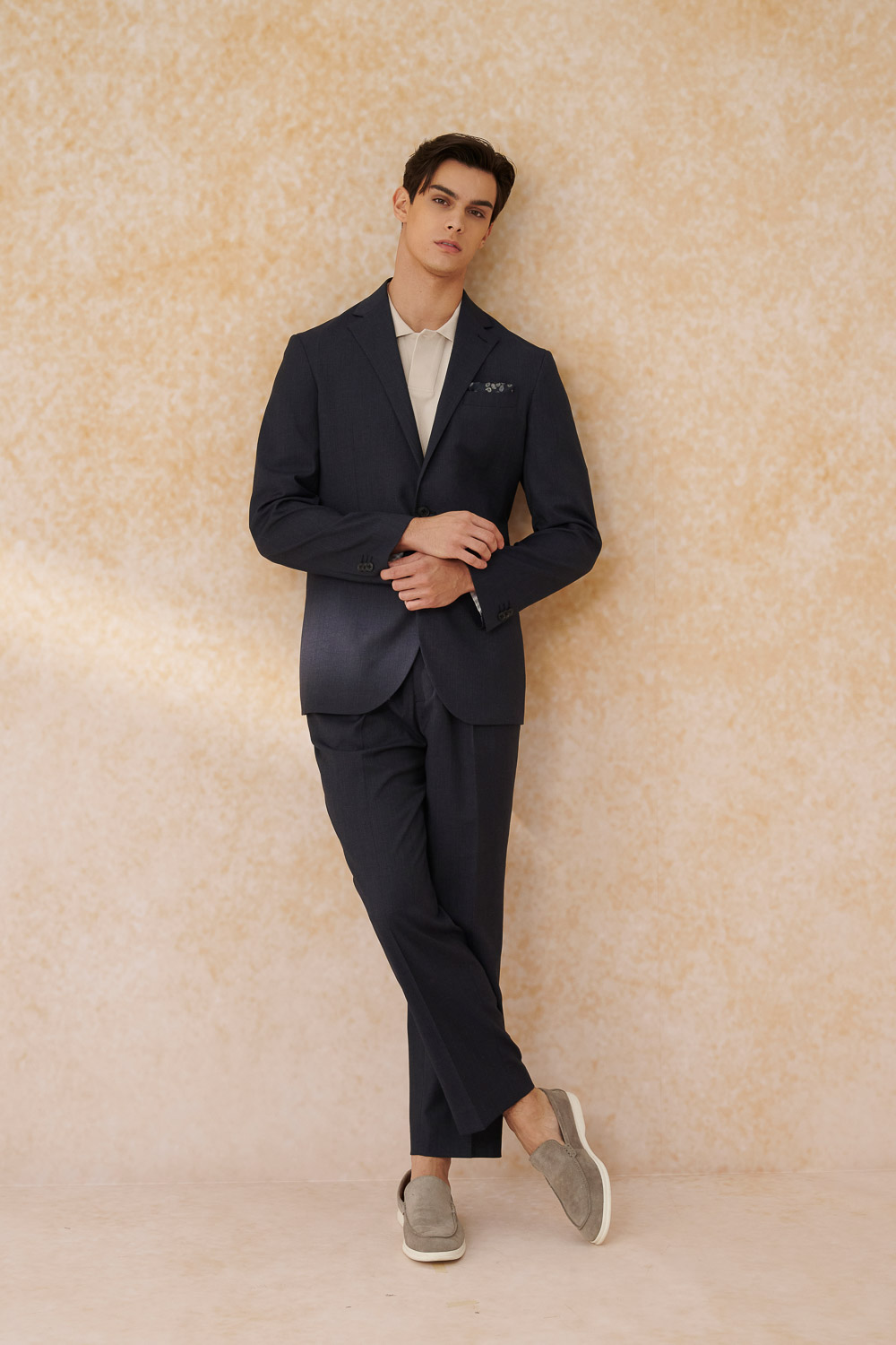 SST&C Navy Blue Loose Suit Trousers | 0212402003  (Outlet)_4