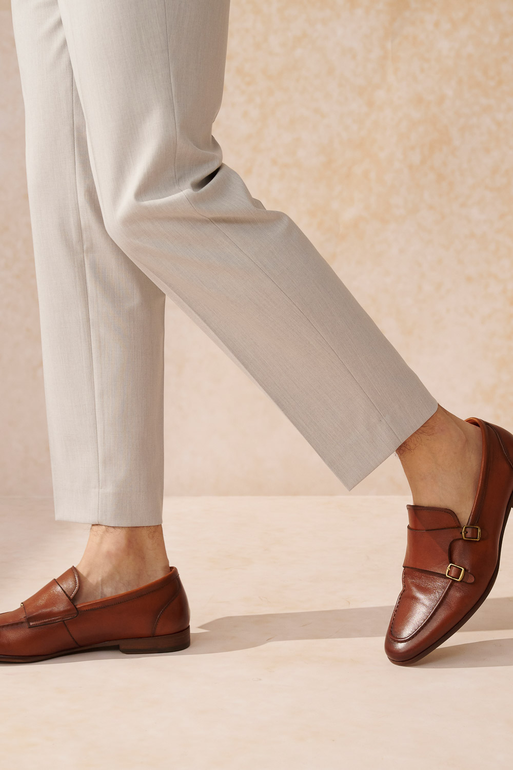 SST&C Beige Slim Fit Suit Trousers | 0212402004  (Outlet)_6