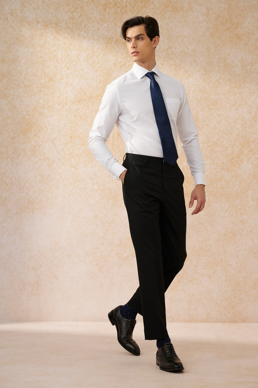 SST&C Black Slim Fit Suit Trousers | 0212402007  (Outlet)_0