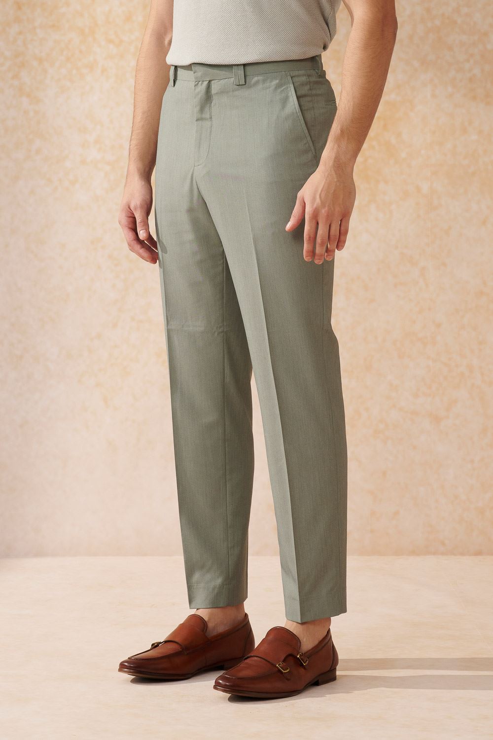 SST&C Mint Green Slim Fit Suit Trousers | 0212402009  (Outlet)_6