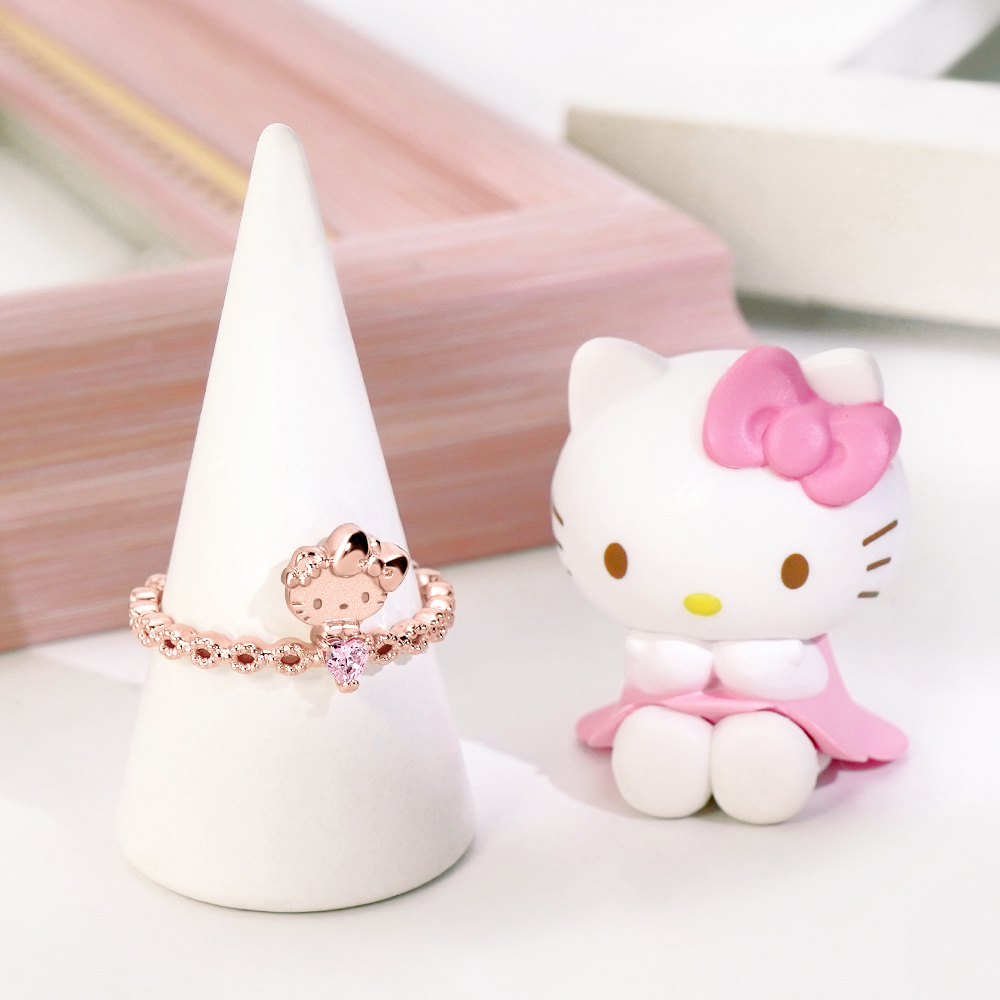 Hello Kitty 50th系列-凱蒂貓Future 晶鑽純銀戒指_1