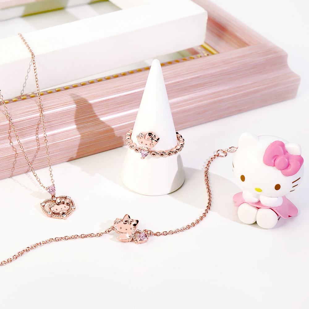 Hello Kitty 50th系列-凱蒂貓Future 晶鑽純銀戒指_7