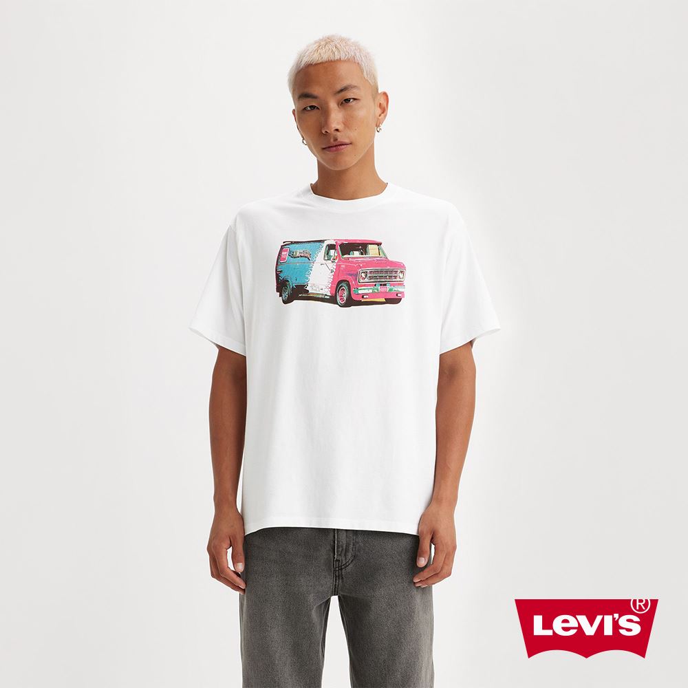 男款 VINTAGE FIT 短袖T恤 / 復古嬉皮皮卡圖案 / 寬鬆復古版型 熱賣單品