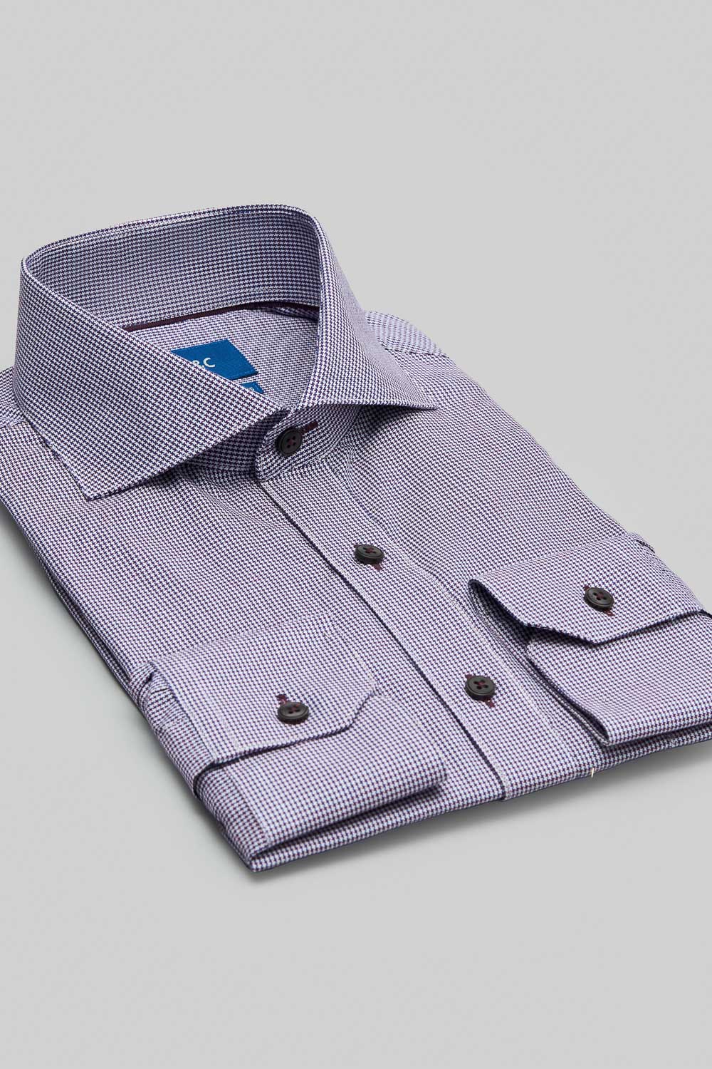 SST&C #Comfortable Cotton  Red Houndstooth Standard Shirt | 0312402010  (Outlet)_6