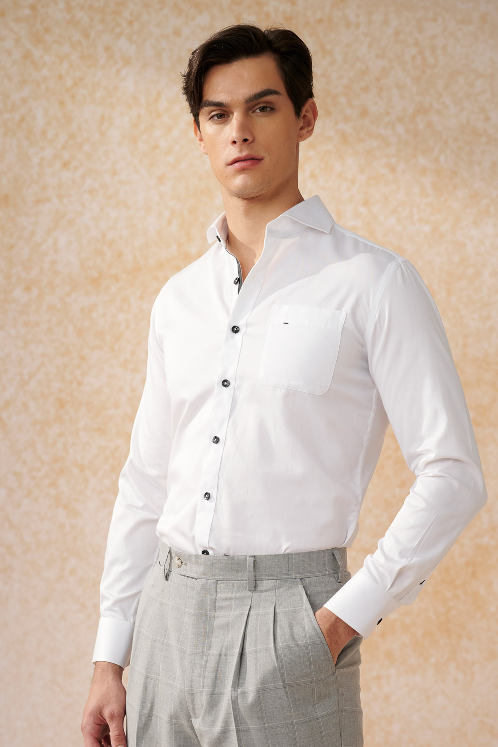 SST&C #Easycare  White Plain Standard Shirt | 0312402011  (Outlet)_0