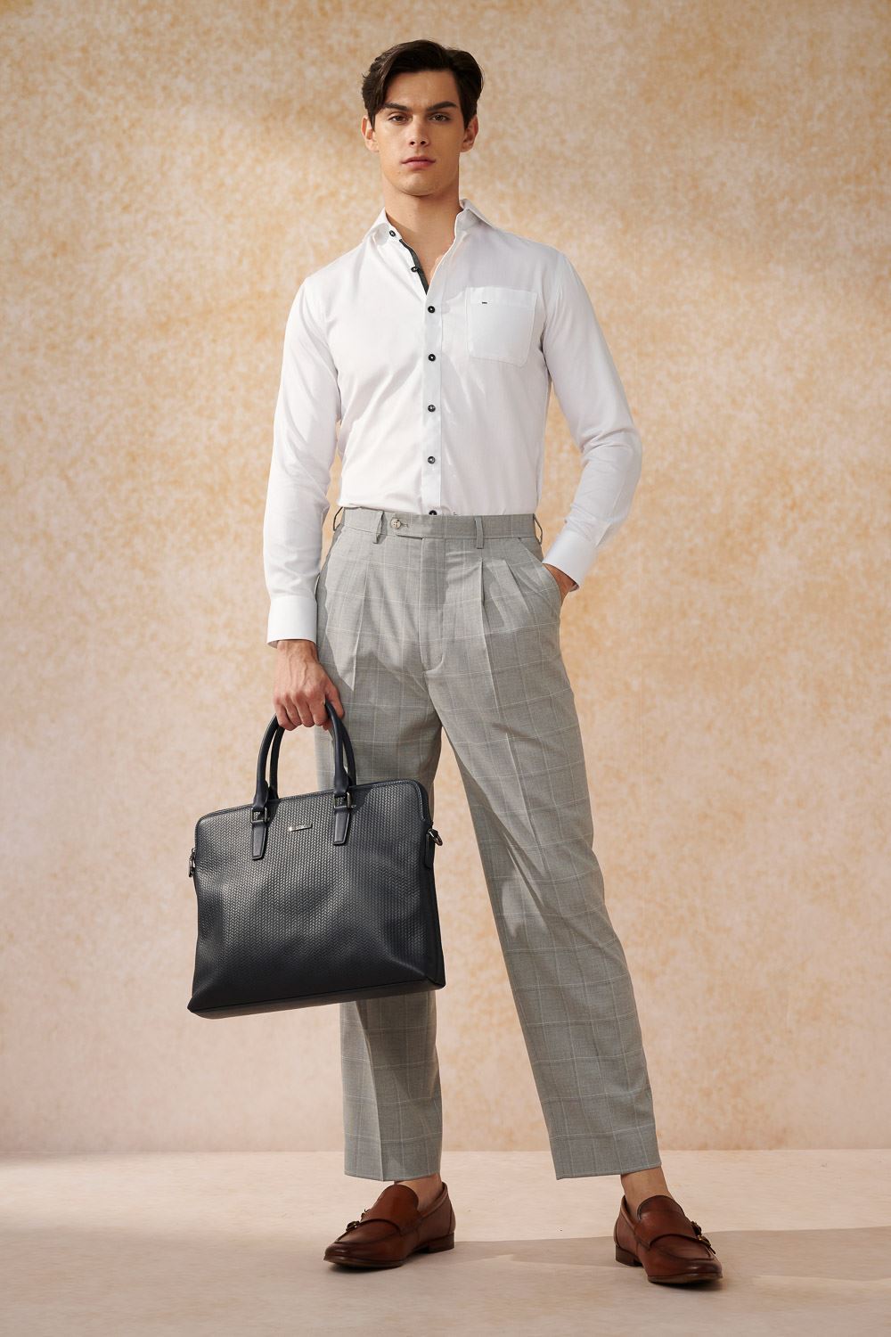 SST&C #Easycare  White Plain Standard Shirt | 0312402011  (Outlet)_2