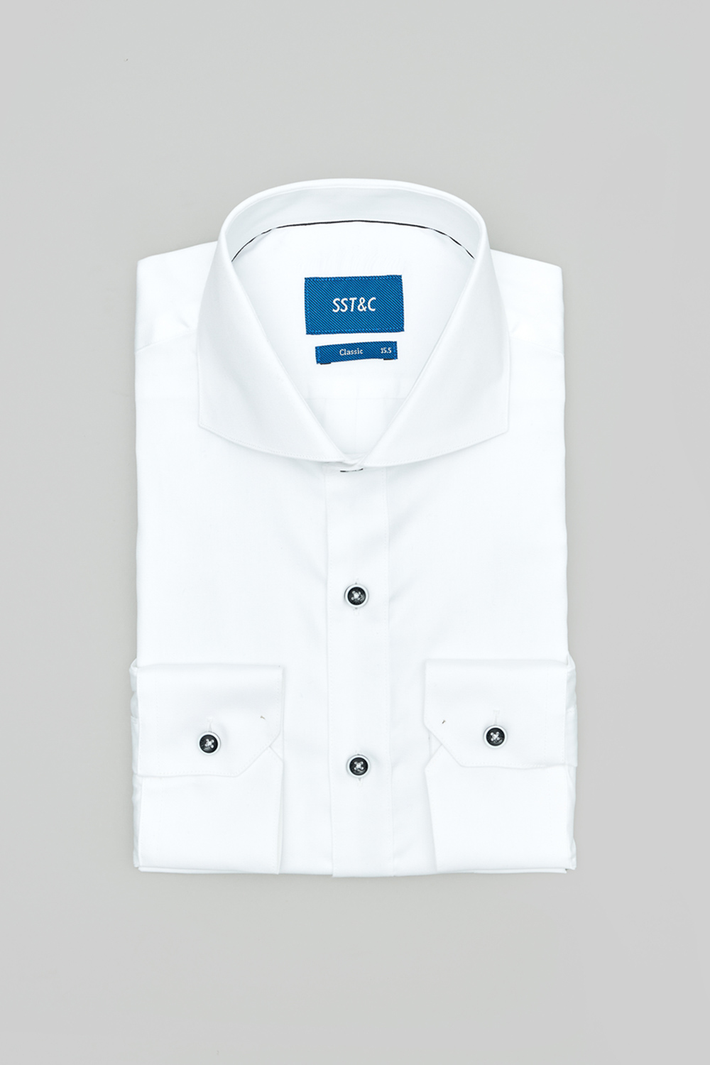 SST&C #Easycare  White Plain Standard Shirt | 0312402011  (Outlet)_5