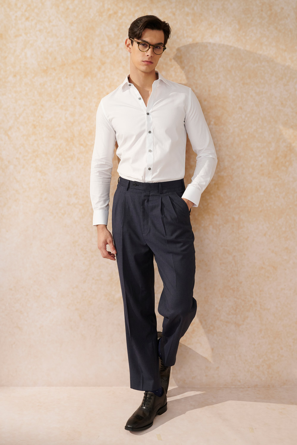 SST&C #舒適純棉 白色紋理修身版襯衫 | 0312402015 (outlet)_3