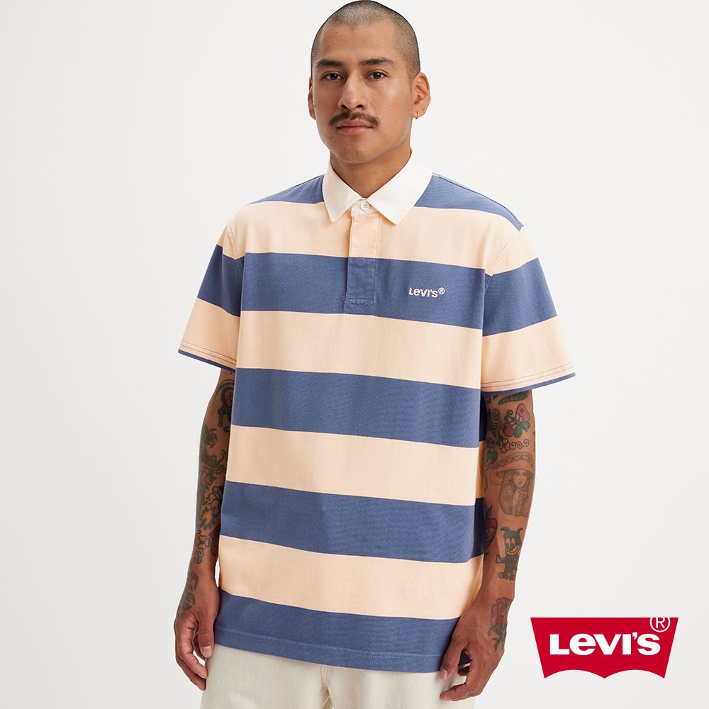 Levis 男款 厚磅寬鬆版短Polo衫 / 精工迷你刺繡Logo / 310GSM厚棉 熱賣單品