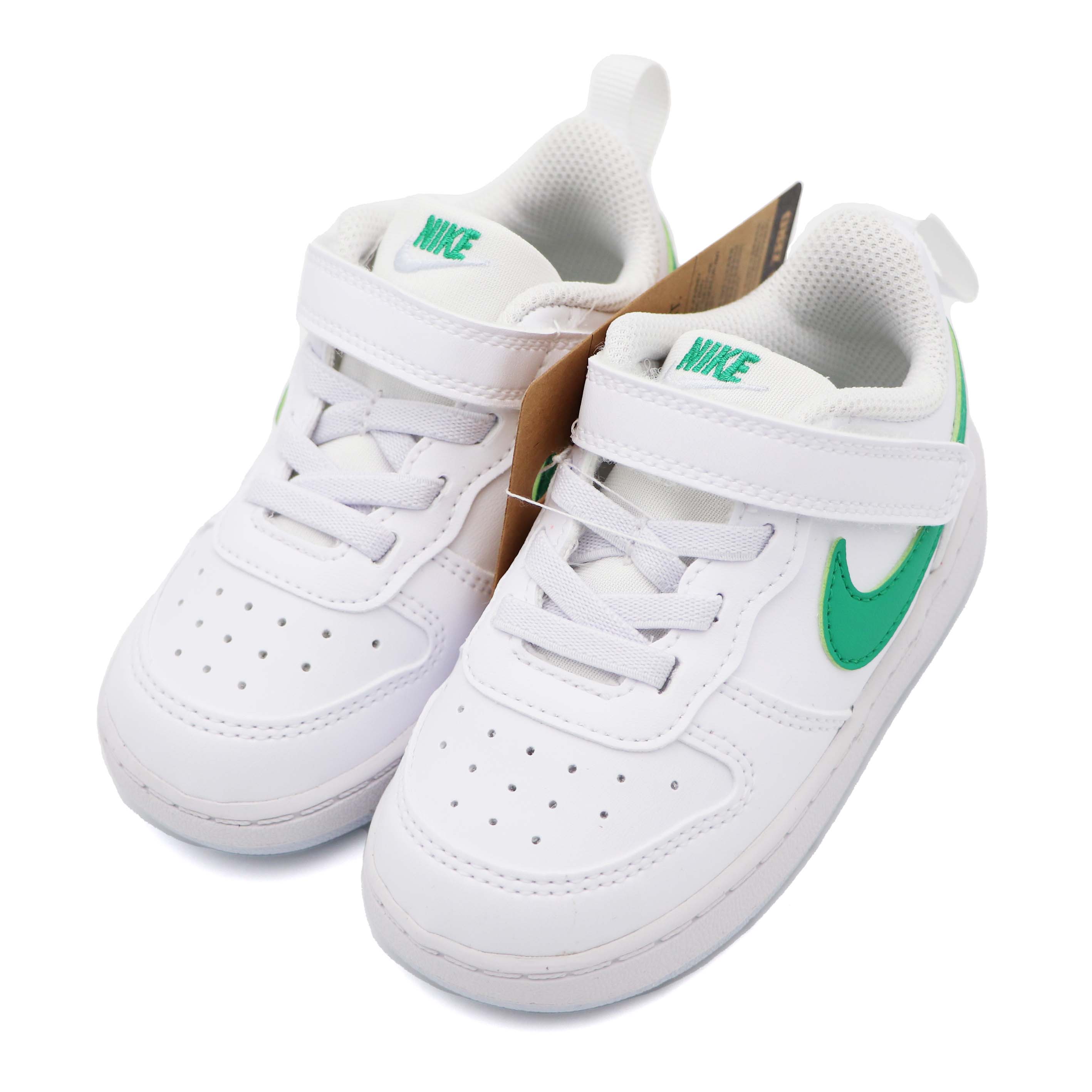 NIKE CORTEZ BASIC LOW RECRAFT (TD) 魔鬼氈 運動鞋 小童 白綠 S0090 (DV5458109)_1