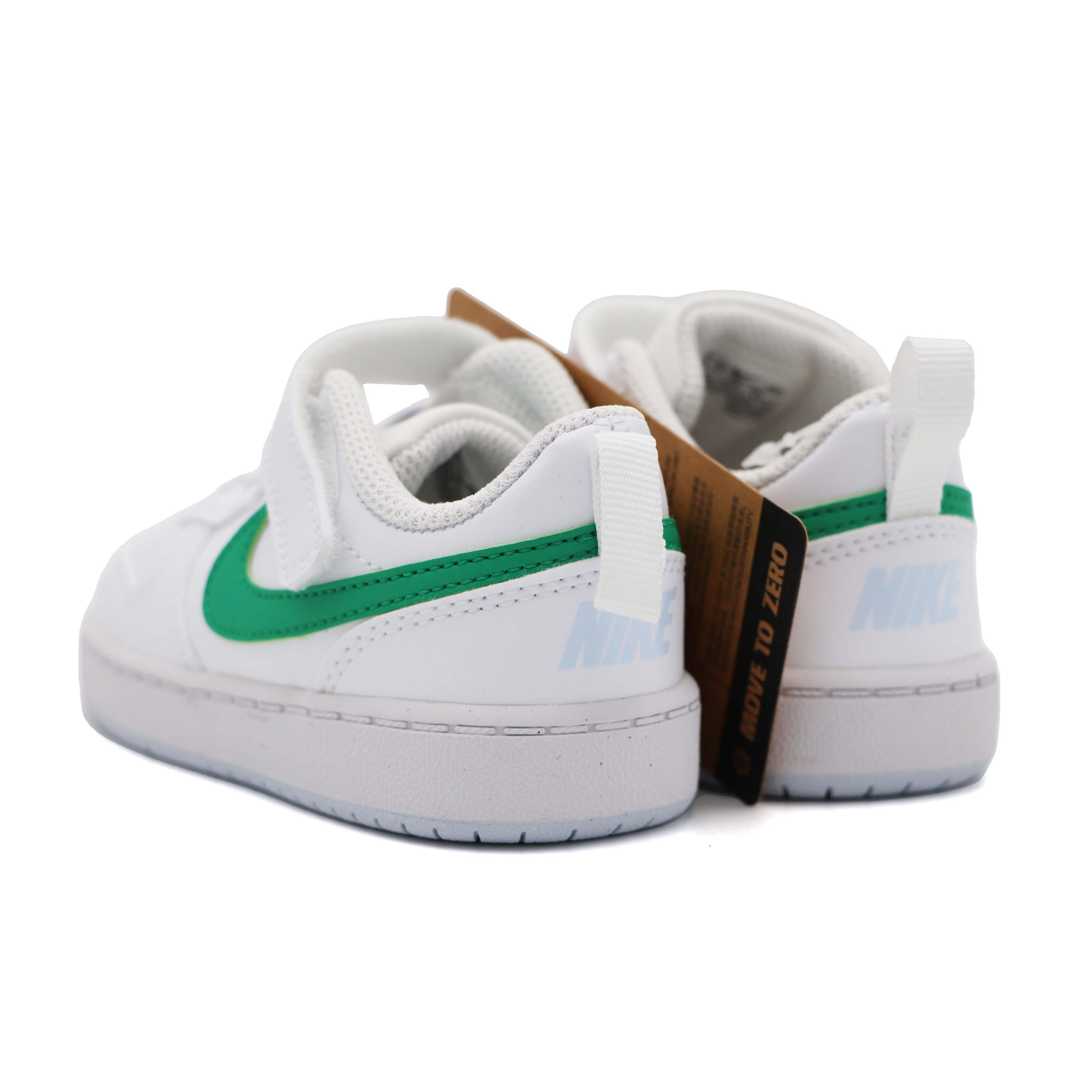 NIKE CORTEZ BASIC LOW RECRAFT (TD) 魔鬼氈 運動鞋 小童 白綠 S0090 (DV5458109)_3
