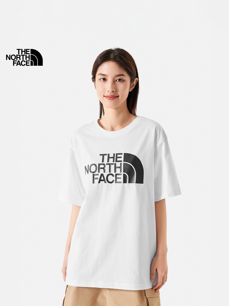 T️he North Face北面男女款白色純棉舒適透氣休閒短袖T恤｜86PSFN4_7