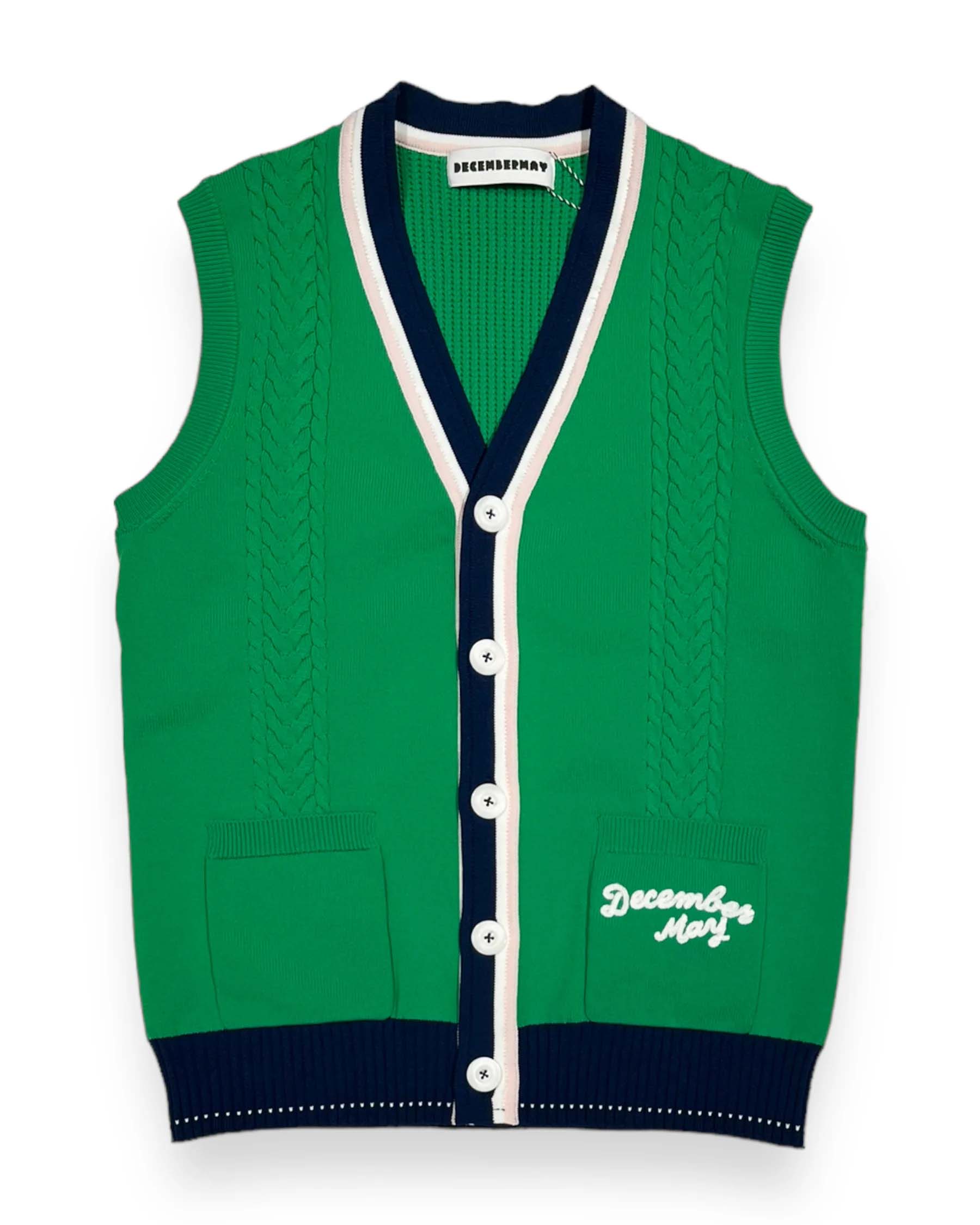 【DECEMBERMAY】Varsity knit vest_MEN 1-312-1006