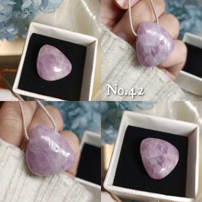 紫鋰輝側洞裸石墜38~50號 KUNZITE ~敞開心門、緩解壓力和消極情緒、治癒並脫去舊有的模式_5