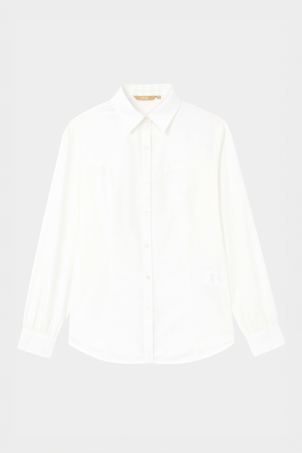 SST&C White Waistcoat-Cut Slim-Fitting Shirt | 7562403001  (Outlet)_7