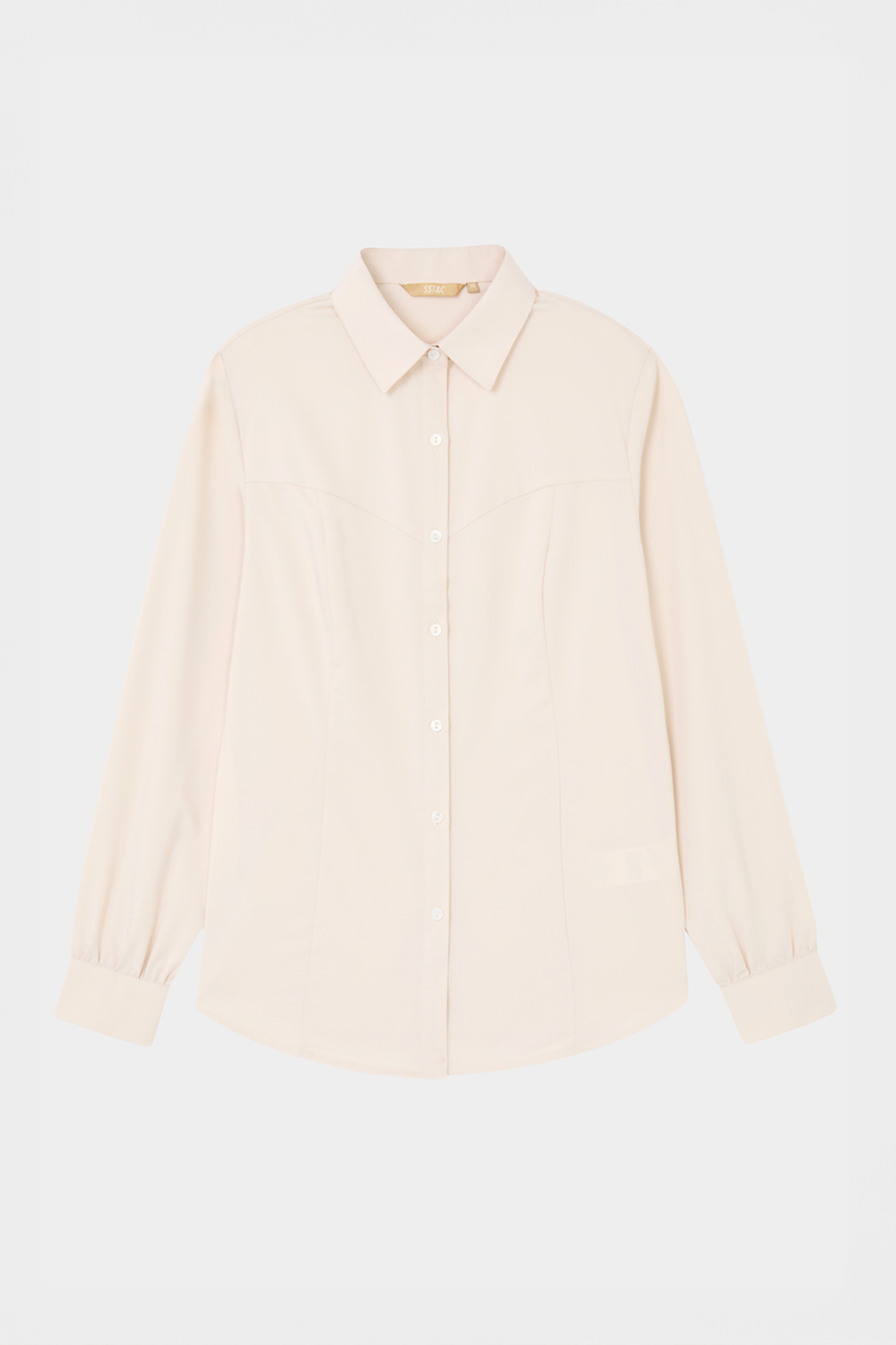SST&C Apricot Waistcoat-Cut Slim Fit Shirt | 7562403002  (Outlet)_7