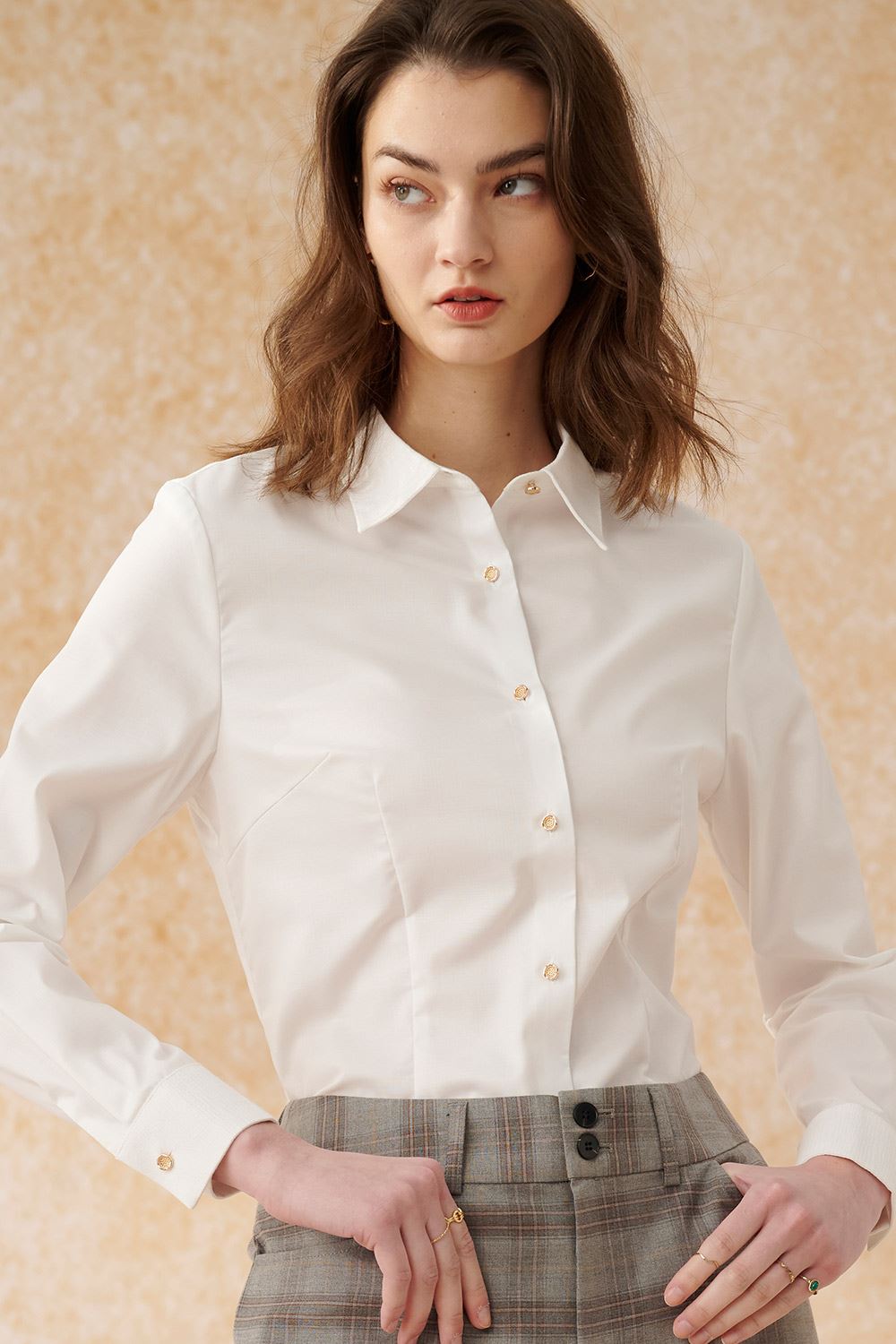SST&C White Jacquard Slim Fit Shirt | 7562403003  (Outlet)_1