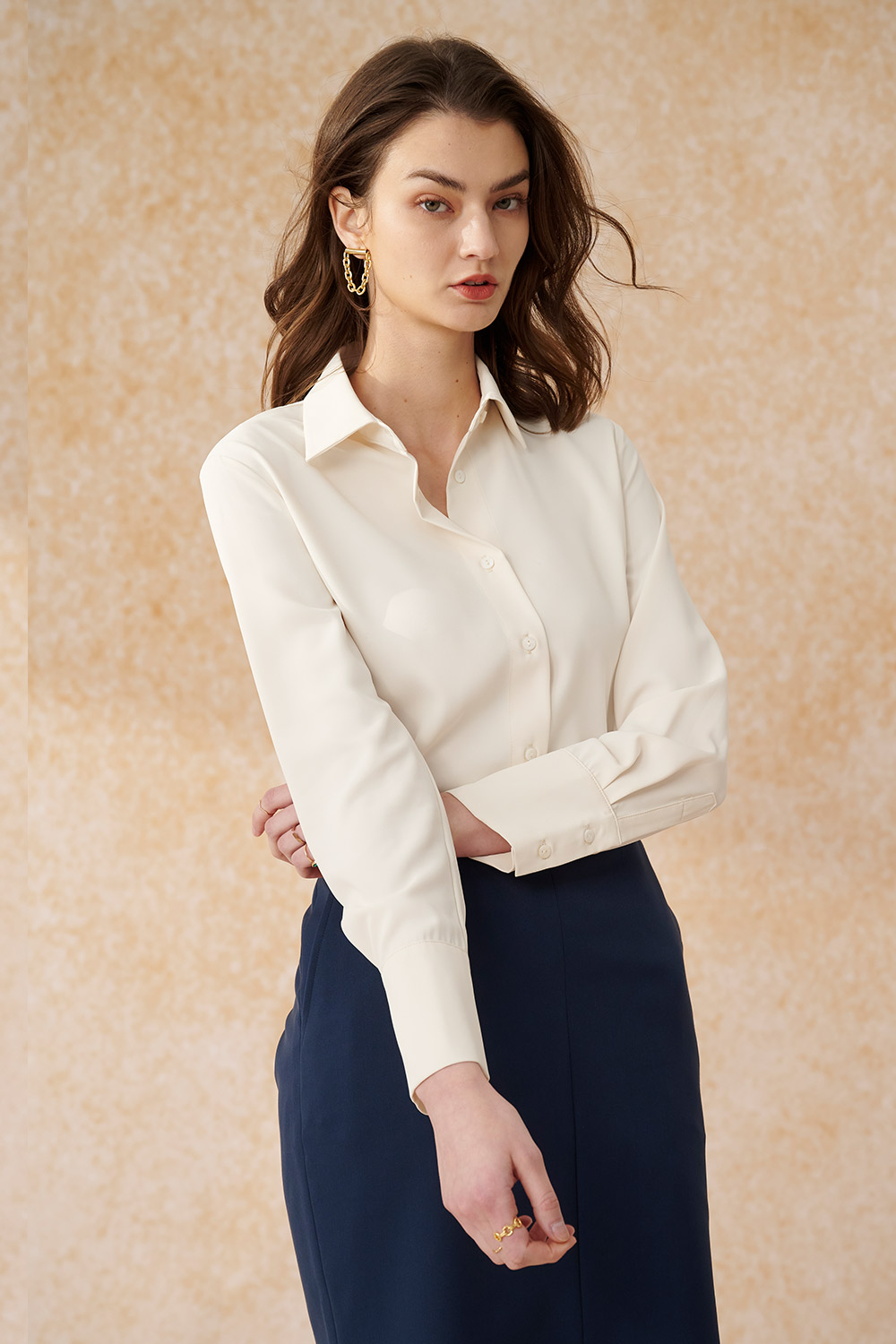 SST&C Milky White Slim Fit Dress | 7662403003  (Outlet)_1