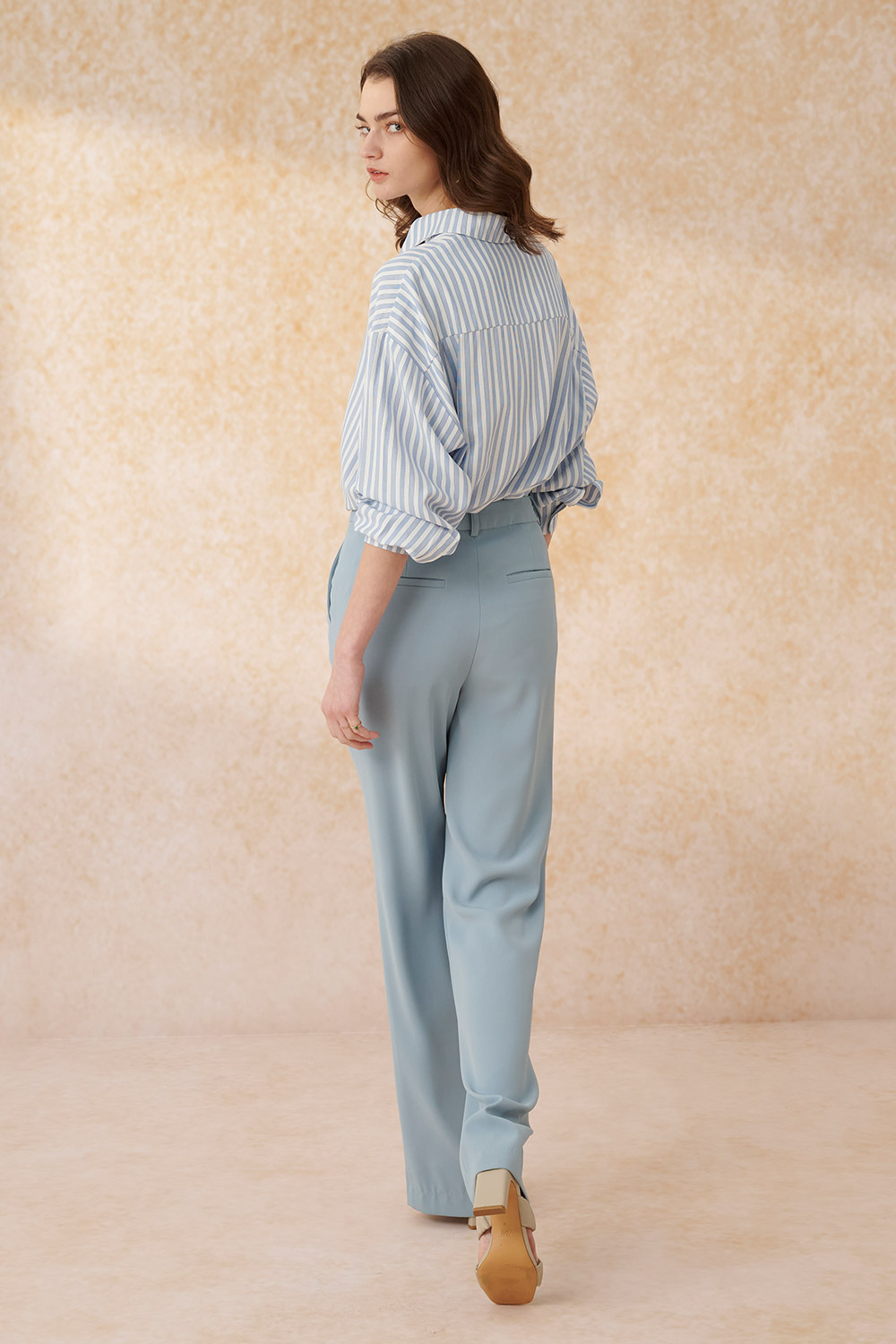 SST&C Baby Blue Slim Fit Bell Bottoms | 8262403002  (Outlet)_2