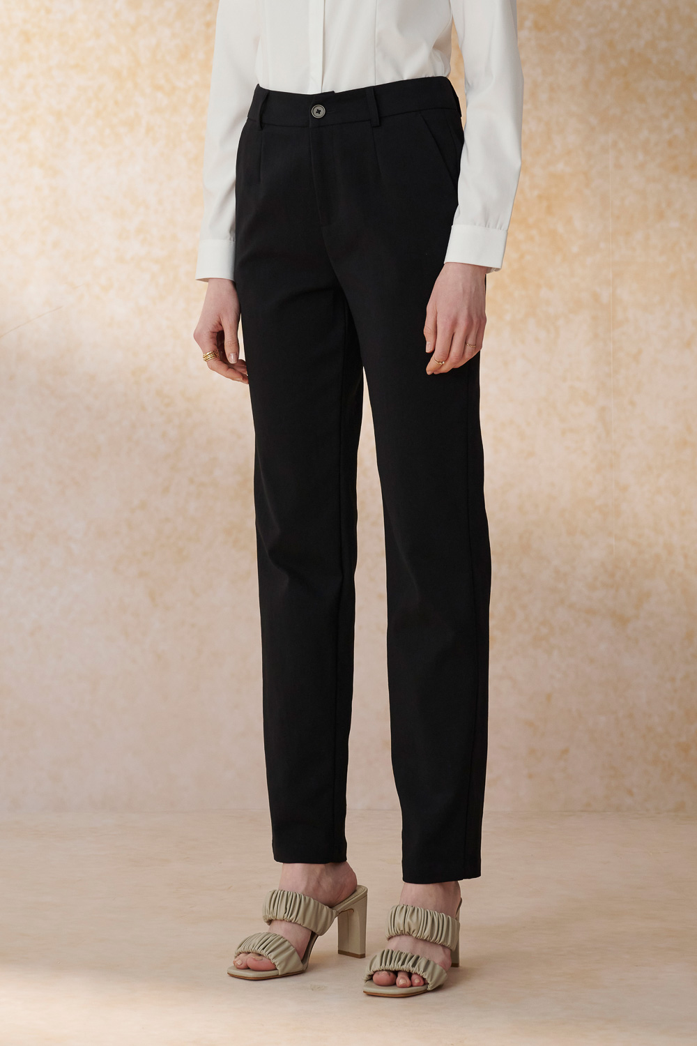 SST&C Black Slim Fit Stretch Trousers | 8262403004  (Outlet)_5