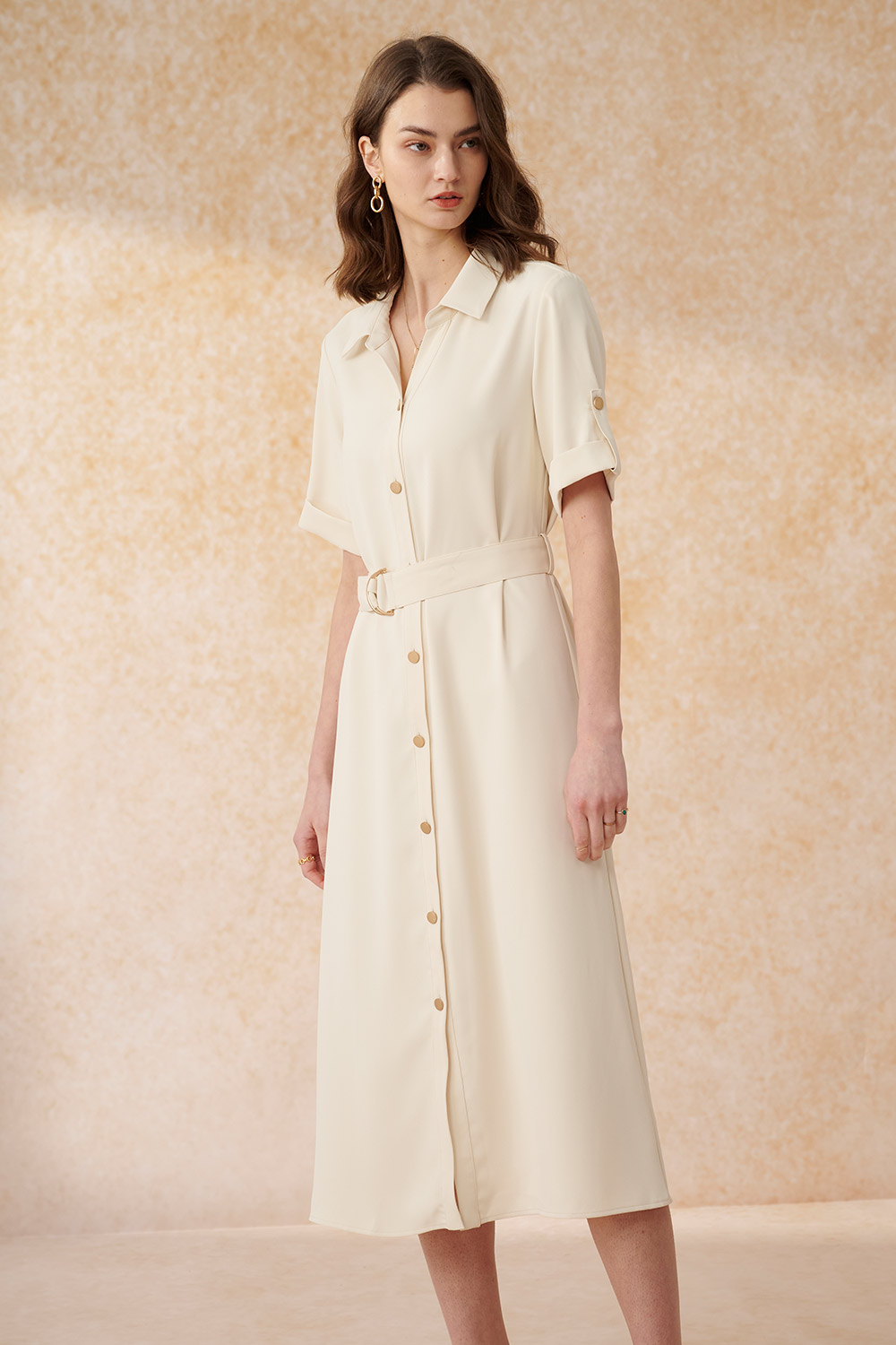 SST&C Cream White Shirt Dress | 8562403001  (Outlet)_1