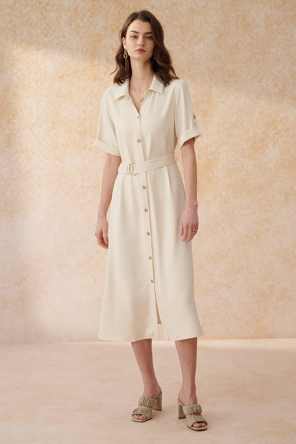 SST&C Cream White Shirt Dress | 8562403001  (Outlet)_2