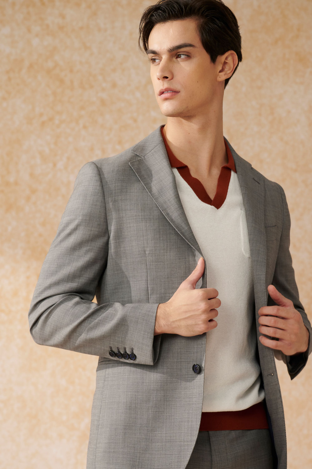 SST&C #Milan Series  Gray Slim Fit Suit Jacket | 0112403002  (Outlet)_1