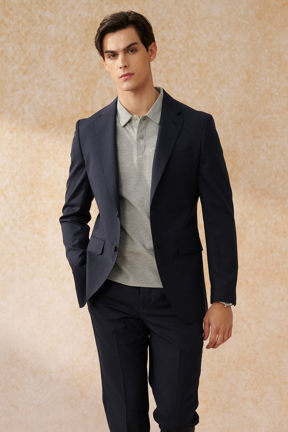 SST&C #Milan Series  Navy Slim Fit Suit Jacket | 0112403003  (Outlet)_2