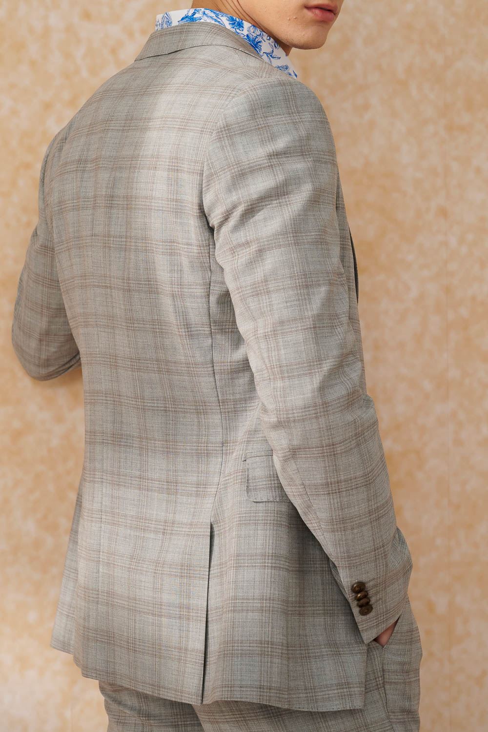 SST&C #Machine Washable Series  Light Gray Check Pattern Slim Fit Suit Jacket | 0112403004  (Outlet)_6