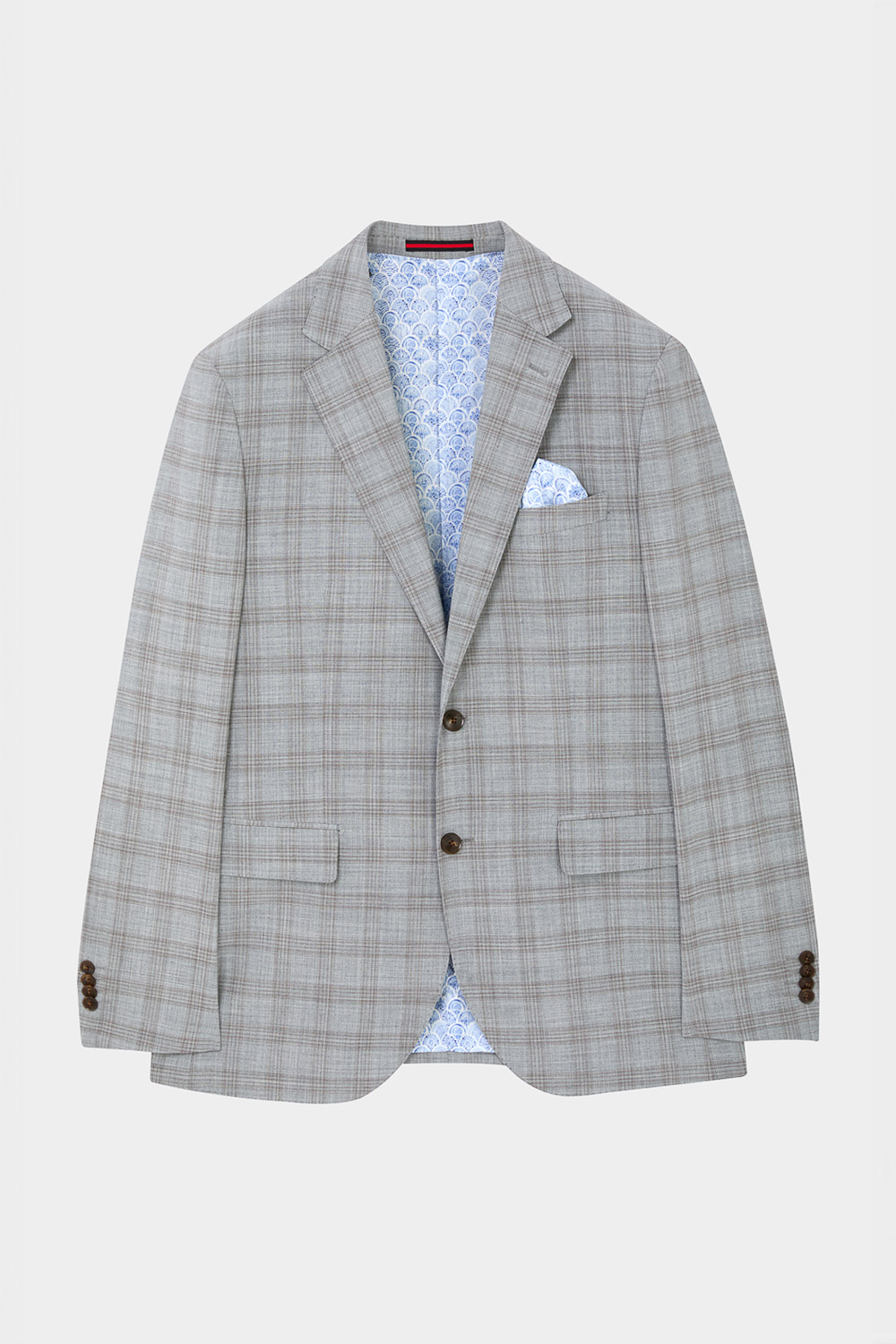 SST&C #Machine Washable Series  Light Gray Check Pattern Slim Fit Suit Jacket | 0112403004  (Outlet)_7