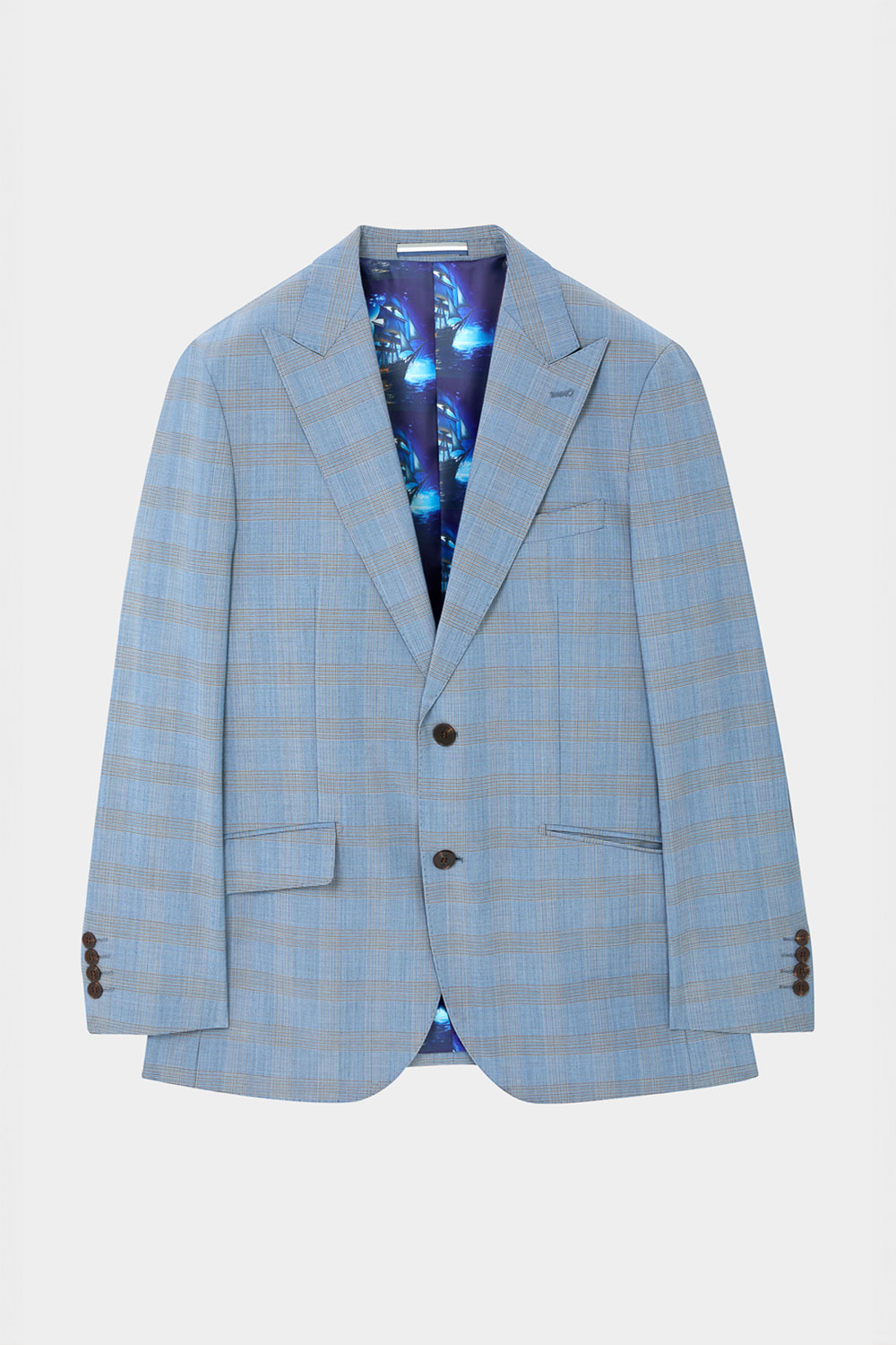 SST&C #Machine Washable Series  Sky Blue Welsh Check Pattern Slim Fit Suit Jacket | 0112403005  (Outlet)_7