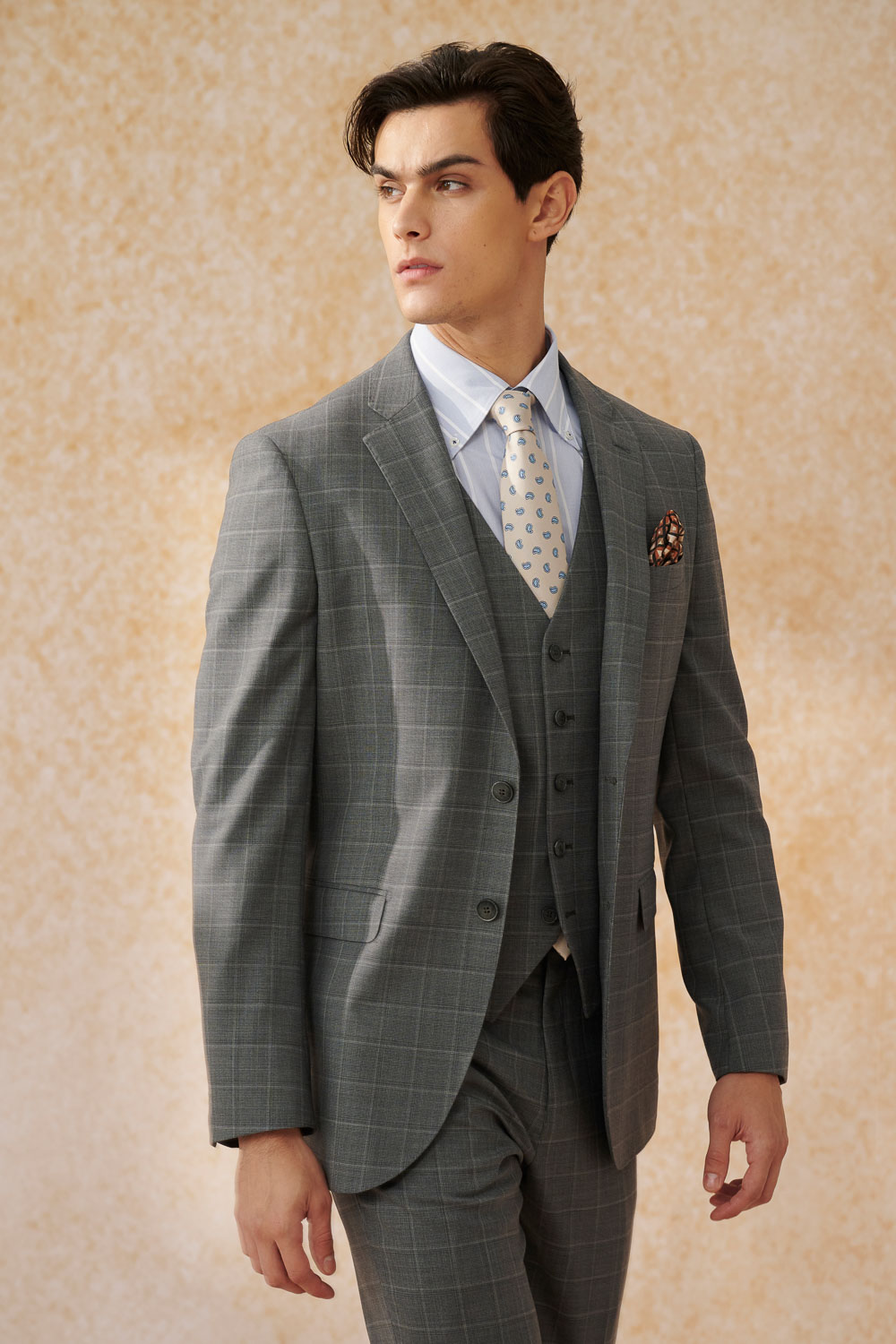 SST&C #Machine Washable Series  Gray Check Pattern Tailor Suit Jacket | 0112403008  (Outlet)_0