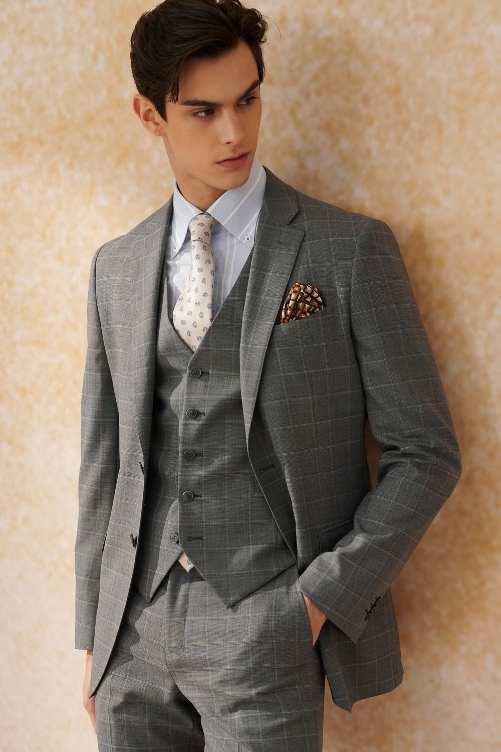 SST&C #Machine Washable Series  Gray Check Pattern Tailor Suit Jacket | 0112403008  (Outlet)_1