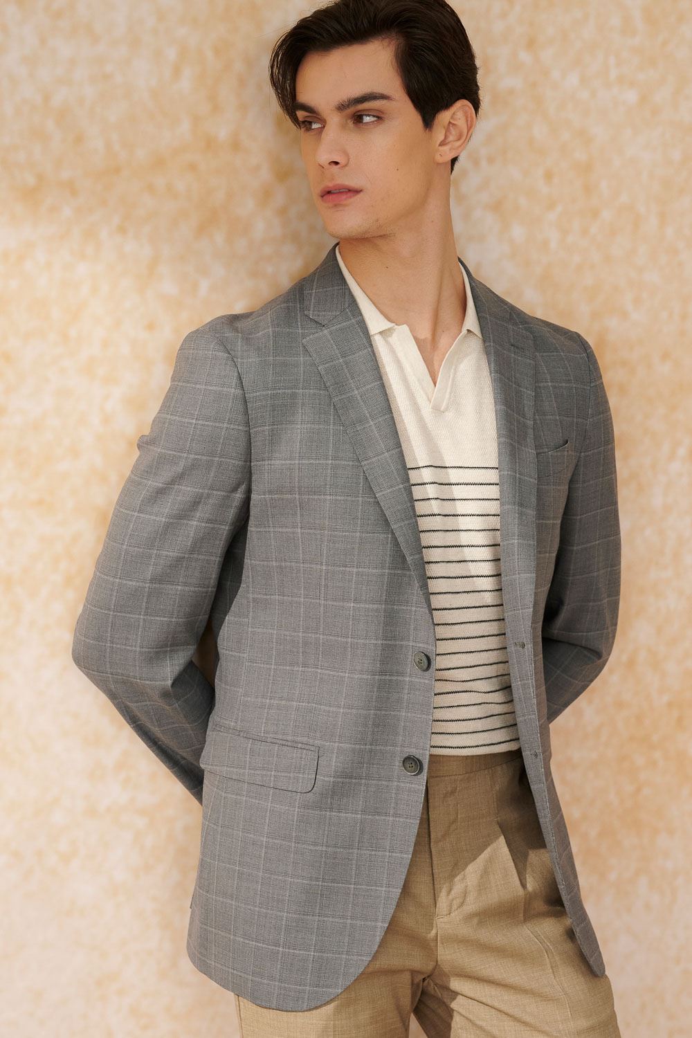 SST&C #Machine Washable Series  Gray Check Pattern Tailor Suit Jacket | 0112403008  (Outlet)_5
