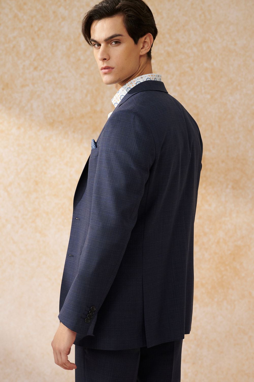 SST&C #Machine Washable Series  Navy Check Pattern Classic Suit Jacket | 0112403006  (Outlet)_3