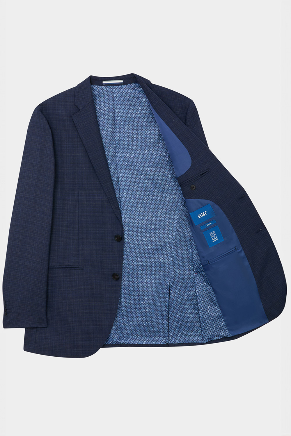 SST&C #Machine Washable Series  Navy Check Pattern Classic Suit Jacket | 0112403006  (Outlet)_6