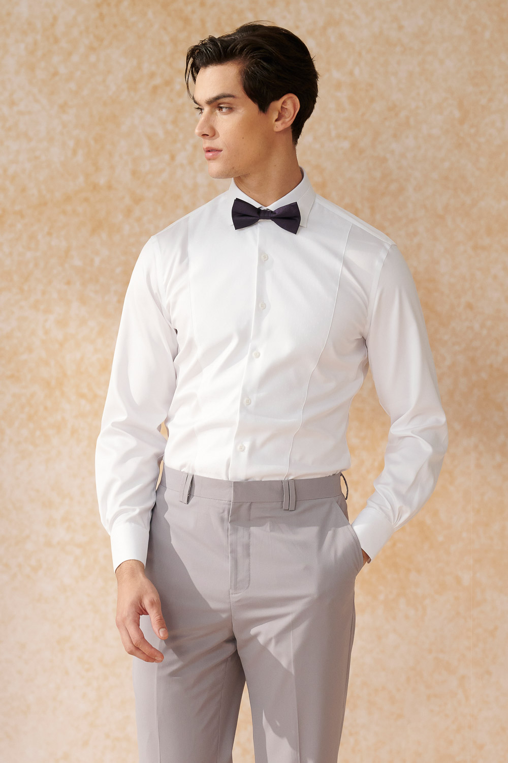 SST&C #Milan Series  Anti-Wrinkle White Spliced ​​Dress Style Standard Shirt | 0312403001  (Outlet)_2