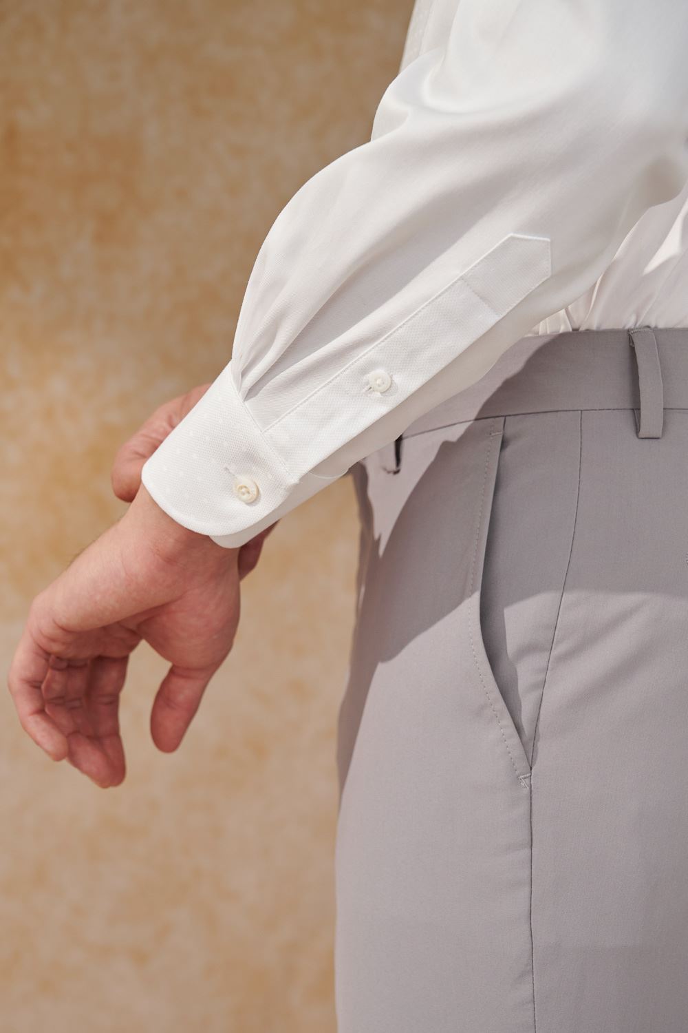 SST&C #Milan Series  Anti-Wrinkle White Spliced ​​Dress Style Standard Shirt | 0312403001  (Outlet)_6
