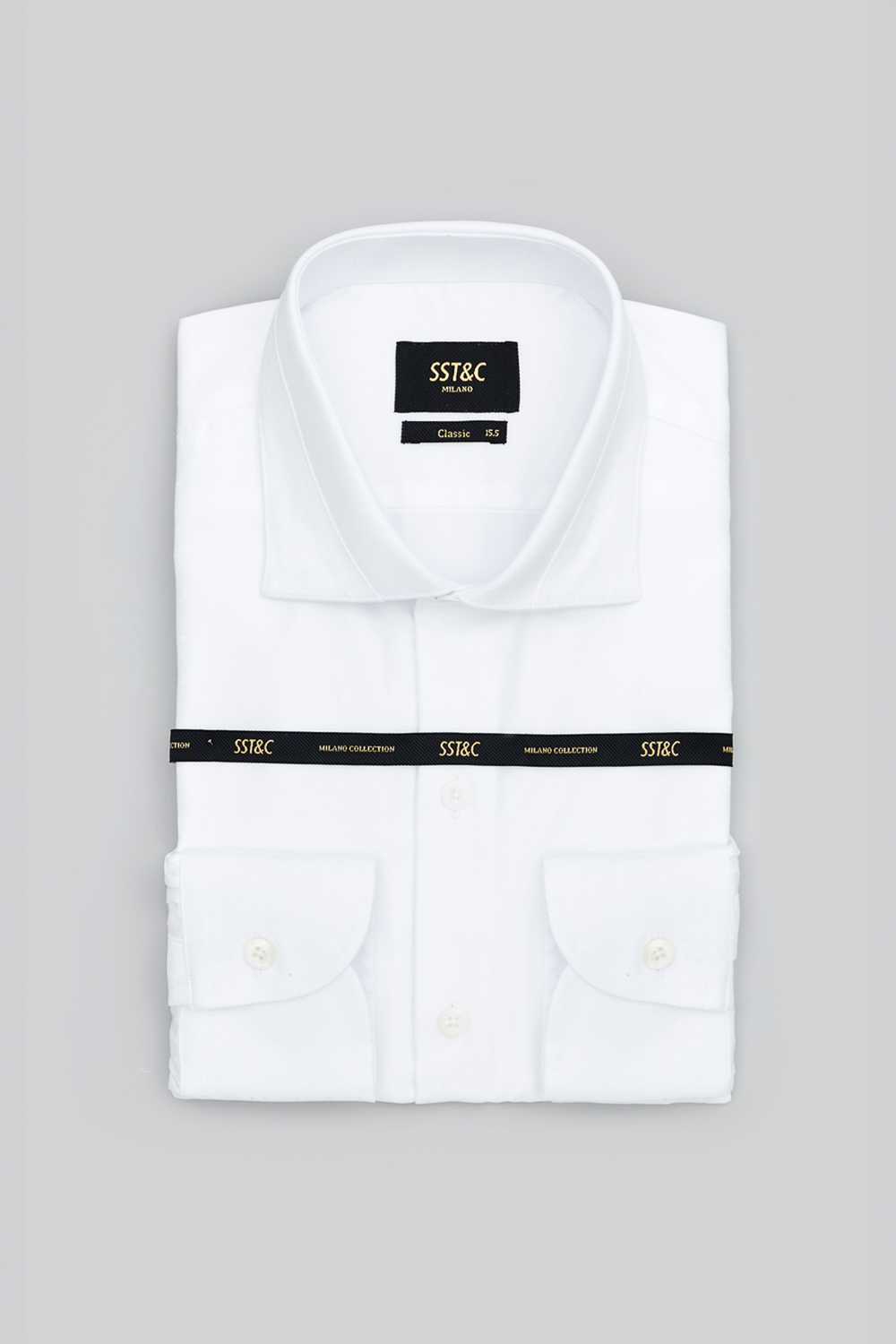 SST&C #Milan Series  Anti-Wrinkle White Spliced ​​Dress Style Standard Shirt | 0312403001  (Outlet)_7