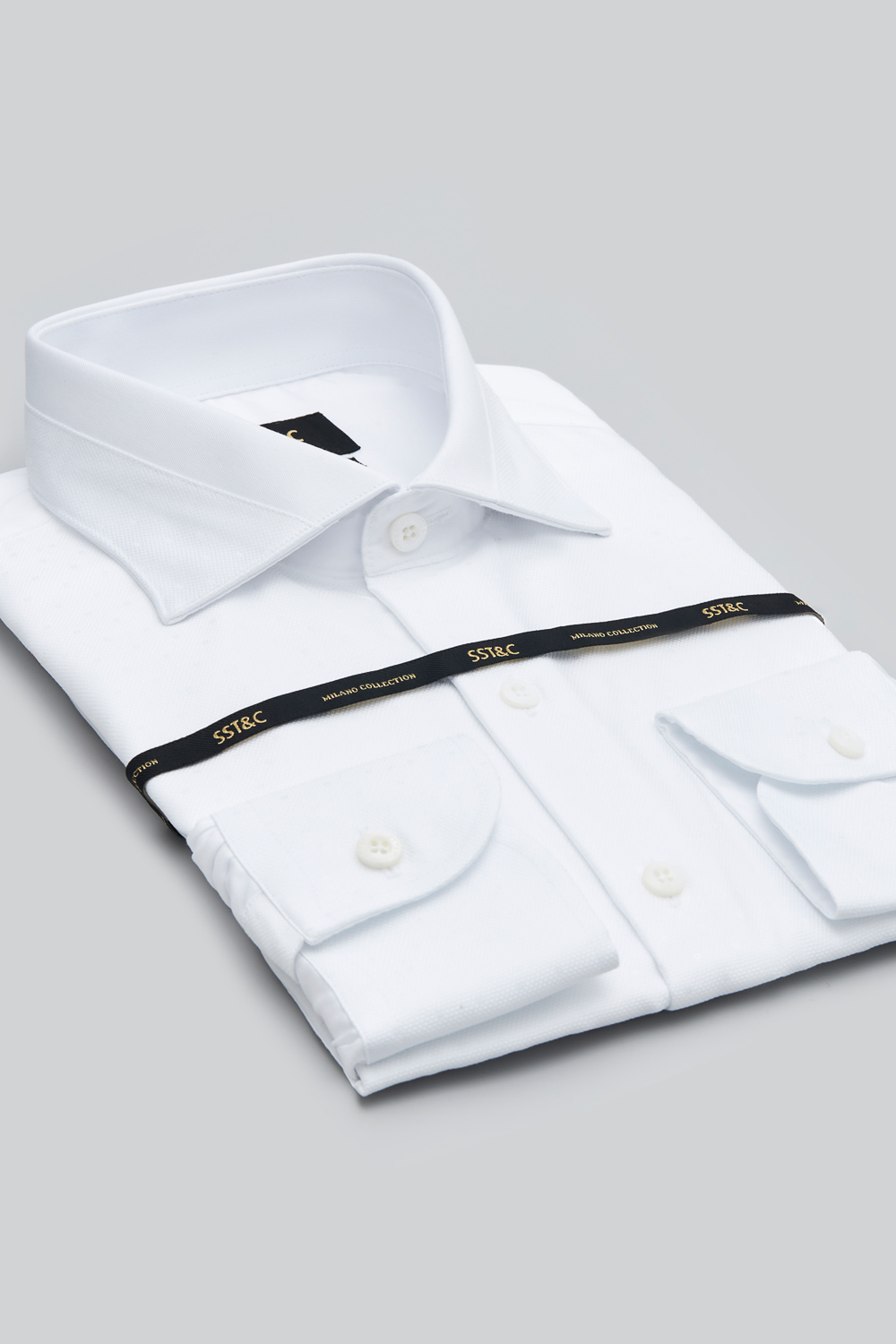 SST&C #Milan Series  Anti-Wrinkle White Spliced ​​Dress Style Standard Shirt | 0312403001  (Outlet)_8
