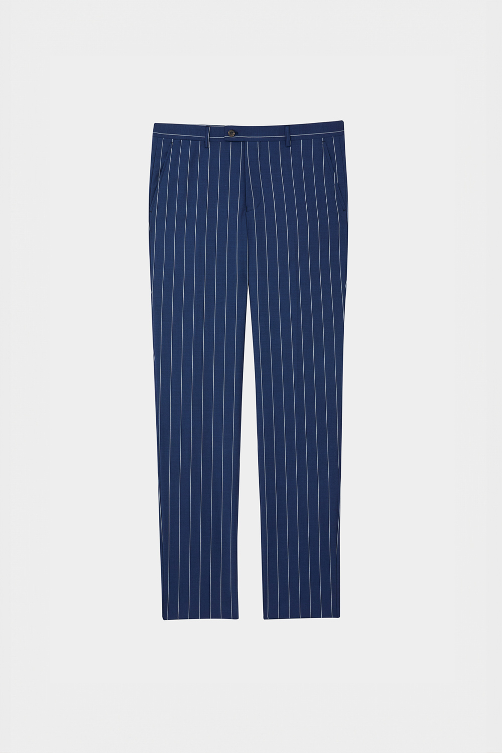 SST&C #Milan Series  Navy Blue Straight Stripe Slim Fit Suit Trousers | 0212403001  (Outlet)_8