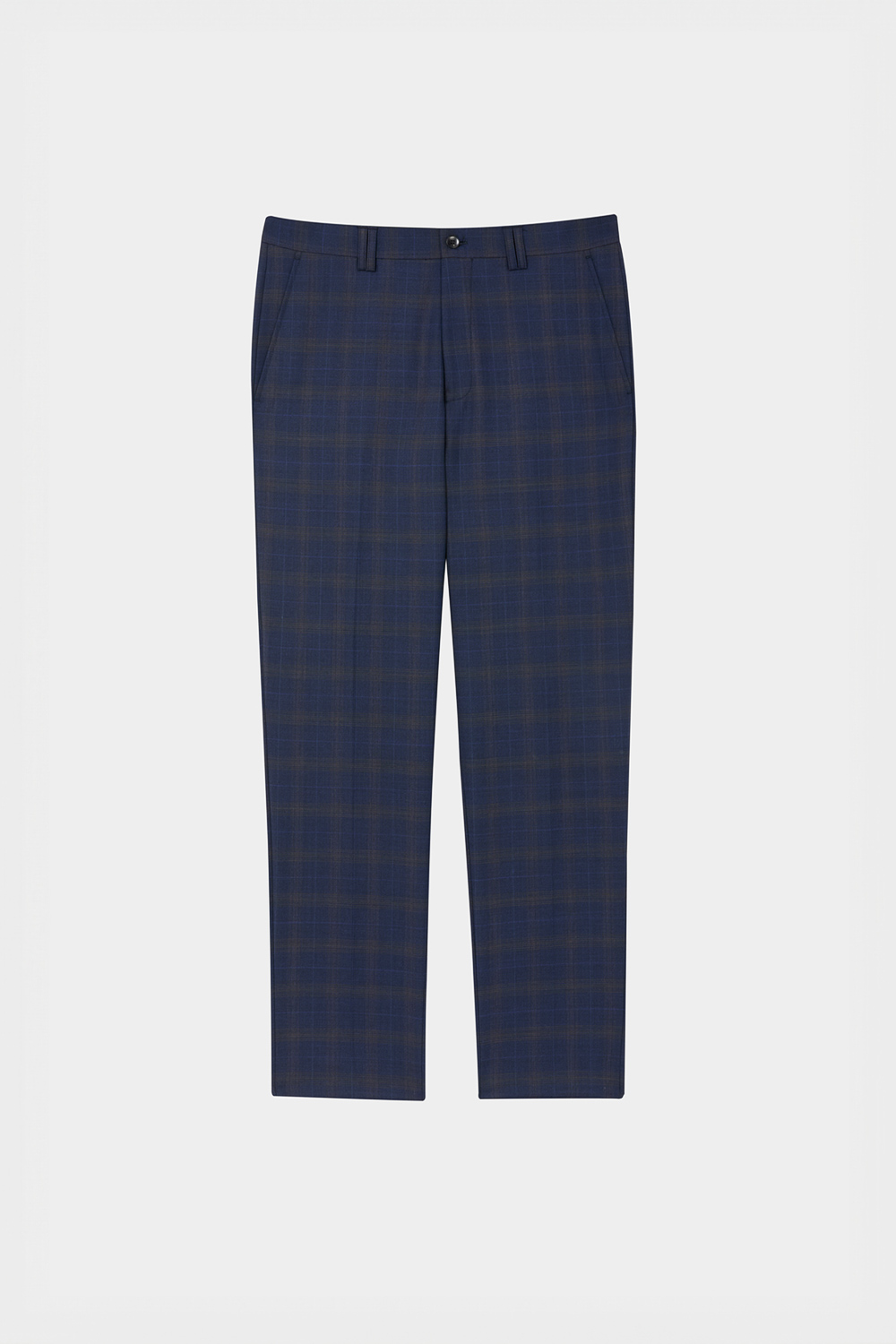 SST&C #Machine Washable Series  Navy Check Pattern Slim Fit Suit Trousers | 0212403007  (Outlet)_5