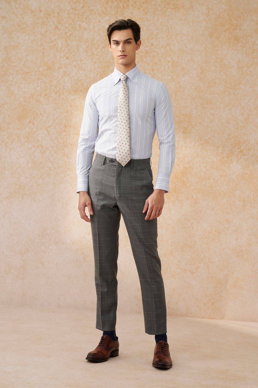 SST&C #Machine Washable Series  Gray Check Pattern Tailored Suit Trousers | 0212403008  (Outlet)_1
