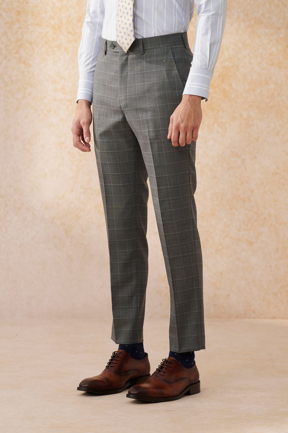 SST&C #Machine Washable Series  Gray Check Pattern Tailored Suit Trousers | 0212403008  (Outlet)_6